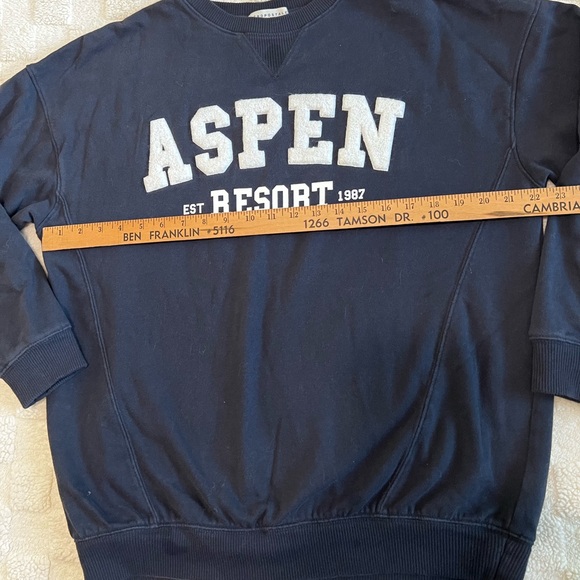 Aeropostale Oversized Unisex Navy Pullover Sweatshirt Size Mens XS - Picture 4 of 7